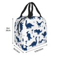thumbnail image 2 of Pofeuu Cute Cartoon Dinosaurs Print Lunch Bag Lunch Box Insulated Lunch Bag Adult Lunch Box for Men and Women, 2 of 5