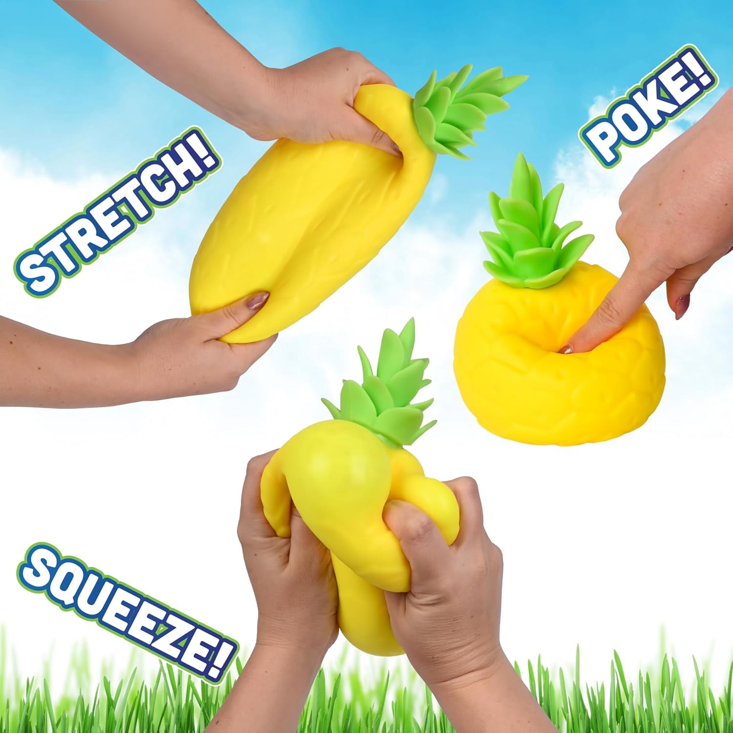Jumbo Pineapple Squish Toys, 6.5