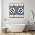 thumbnail image 3 of Grey Geometric Wall Art Painting on Canvas, Boho Southwest Abstract Plaid Canvas Art Home Prints Wall Art Framed Modern Artwork for Living Room Bedroom Wall Decor 16x16in, 3 of 9