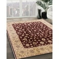 thumbnail image 3 of Ahgly Company Machine Washable Indoor Square Industrial Modern Saffron Red Area Rugs, 5' Square, 3 of 7