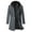 Dark Gray, variant on Men's Classic Coat Wool Blend Trench Coat Windproof Business Overcoat With Detachable Hood