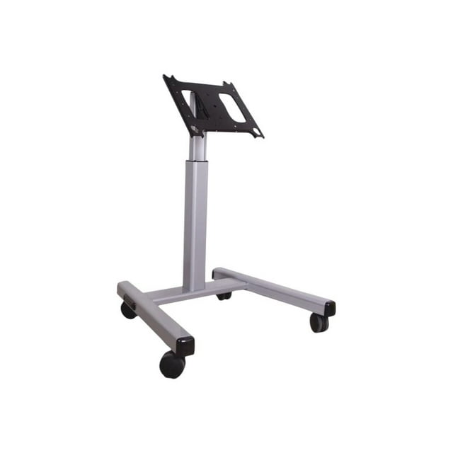 Chief Large Flat Panel Mobile Cart - For Displays 42-86" - Black - Stand - for flat panel - silver - screen size: 42"-71" - mounting interface: 200 x 200 mm