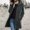 Grey, variant on DuoJiaJ Women's Solid Color Thickened Woolen Coat Long Quality Overcoat Womens Down Coat Gray L
