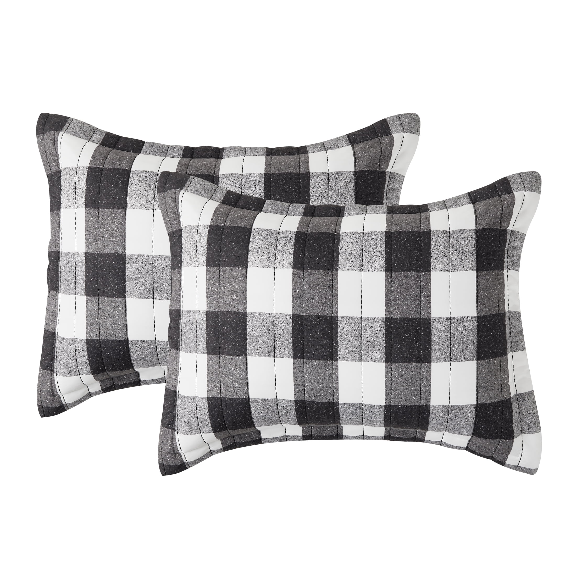 Mainstays All in One Lightweight Quilt Set and Sheet Set -7 Piece, King, Buffalo Check
