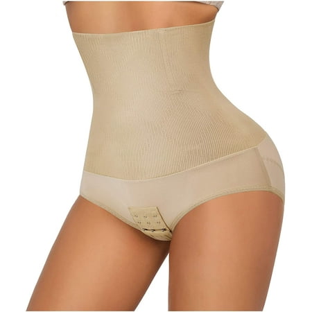 

Nebility Shapewear for Women Firm Tummy Control Panties Seamless Hi-Waist Butt Lifter Short Waist Trainer Body Shaper Girdle(Beige Medium-Large)