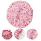 thumbnail image 3 of 1 Pc Dama Doble Capa Gorro de Ducha con Puntos de Color para Baño Vacaciones Rojo Rosa Satinado PEVA, 3 of 3