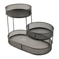 thumbnail image 4 of Cesta de frutas de Metal, soporte para servir, soporte de 3 niveles, soporte para centro de mesa de mostrador, cesta de almacenamiento de alambre de negro, 4 of 8