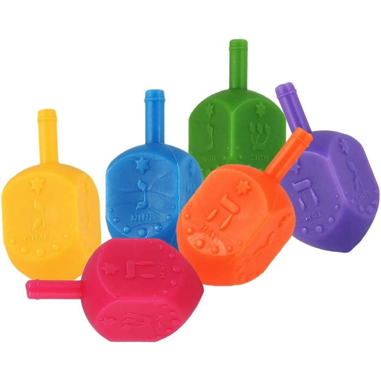 Zion Judaica Plastic Dreidels, 100-Pack, Hebrew & English photo 3