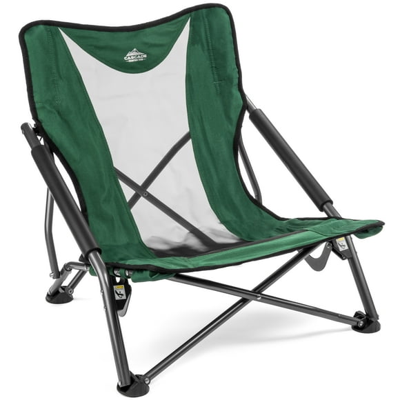 Cascade Mountain Tech Chaise de Camping - Chaise Pliante à Profil Bas pour Camping, Plage, Pique-Nique, Barbecue, Événement Sportif avec Sac de Transport