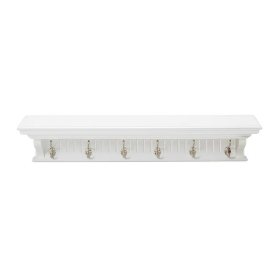 NovaSolo Skansen 6 Hook Coat Rack, Classic White