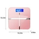 thumbnail image 3 of Báscula de baño digital, Báscula de cuerpo precisa, Pantalla LED iluminada, Diseño de esquinas redondeadas, Escala electrónica de temperatura, Carga USB - Rosa, 3 of 9