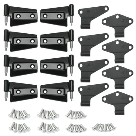 Body Door Hinge Replacement Set Powder Coat 16pcs For Jeep Wrangler JK 07 08-18