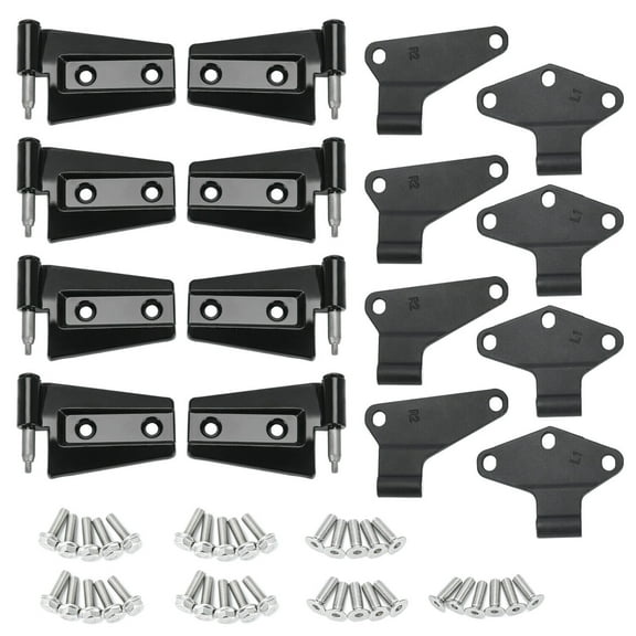 Body Door Hinge Replacement Set Powder Coat 16pcs For Jeep Wrangler JK 07 08-18