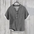 thumbnail image 2 of TSADFHJI T-Shirts Graphiques pour Hommes Moto Automne Chemise Décontractée d'Été pour Hommes Blouse Imprimée Manches Courtes Col Rabattu Bouton Mode Chemise Haut L Gris Foncé, 2 of 3
