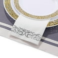 thumbnail image 2 of 100 Disposable Hand Towels, Soft and Absorbent Linen Feel Dinner Napkin, Elegant Decorative Paper Guest Towels for Kitchen, Bathroom,Weddings,Parties, Gold and White, 2 of 6