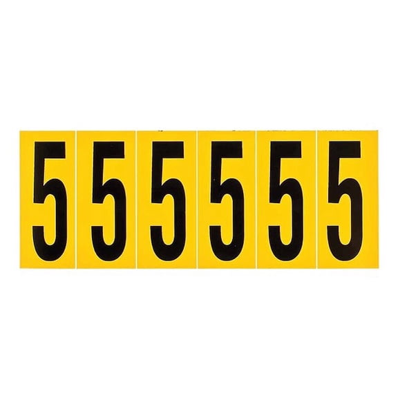 Brady Number Label,5,1-1/2 in. W x 3-1/2 in. H 1550-5