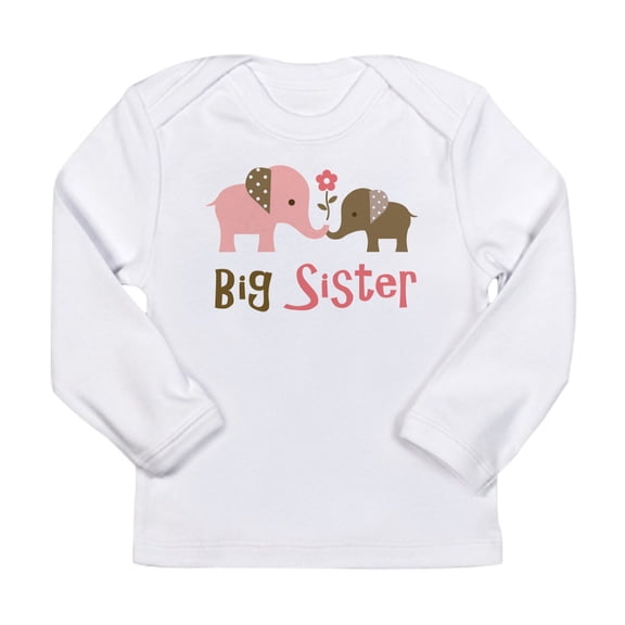 CafePress - Big Sister Mod Elephant Long Sleeve T Shirt - Long Sleeve Infant T-Shirt