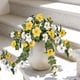 thumbnail image 5 of Paquete De Mangos De Plástico Enredaderas artificiales de flores de campanilla amarillas para colgar en la pared, para decoración de patio y jardín, 2 paquetes (1 unidad) JASKFLY, 5 of 9
