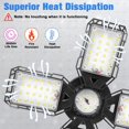 thumbnail image 4 of Luces LED de garaje Aoretic, 120 W, 1200 lm, 6500 K, paquete de 2 unidades, E26/E27, 4 of 7