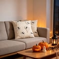 thumbnail image 3 of 18x18in 3D Tufted Black Cat Ghost Fluffy Plush Throw Pillow Cover Hidden Zipper Gothic Spooky Halloween Sofa Decor Cushion Case, 3 of 4