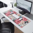 thumbnail image 2 of Long Mouse Pads for Desk,Pioneer Flower Floral Print Pattern Desk Mats on Top Of Desks, Desk Mouse Pad Extra Large with 3mm Non-Slip Base and Stitched Edge for Gaming,Office,Work,Home 31.5"x11.8", 2 of 6