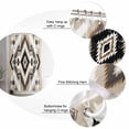 thumbnail image 5 of Extra Long Shower Curtain 72x84 Inch, Black Brown Shower Curtain Waterproof Bathroom Decor Boho Vintage Southwestern Ethnic Geometric Fabric Bath Curtain Set Accessories with Hooks, 5 of 6