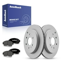 AutoShack 13.05" (331.5 mm) Rear Vented Brake Rotors Coated   Premium Ceramic Brake Pads | Replacement for 2007-2016 GMC Acadia 2009-2017 Chevrolet Traverse | 6-PC Brake Kit | ArmorStop