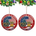 thumbnail image 6 of YIBAGA USA Anniversary 250th Ornaments Set 2Pcs, 250 Years Hanging Ornament Decoration Acrylic Pendants Home Decor, 4 inch ,4th of July Decor, 6 of 8
