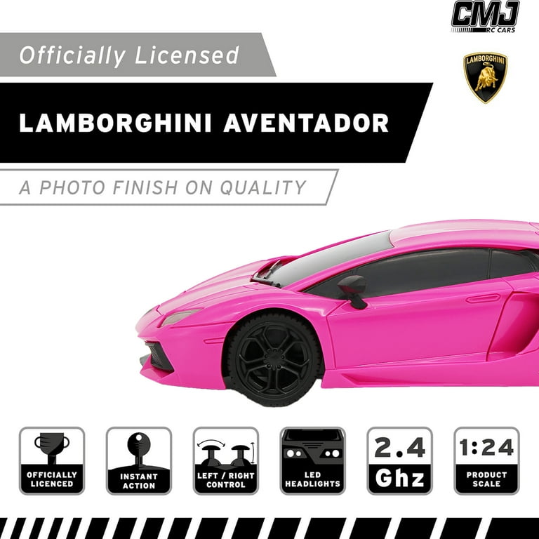 CMJ RC Cars: Lamborghini LP700-4 - Pink - 1:24 Scale, Remote