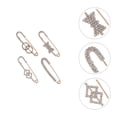 thumbnail image 4 of 4 unids suéter broches ropa Rhinestone Pasas de pecho ropa decoración accesorios, 4 of 5
