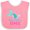 Pink and White, variant on Inktastic Mermaid Tail 1st Birthday Girls Baby Bib