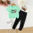 thumbnail image 2 of UAYOTSE Girls Summer Outfits Casual Lounge Set Cap Sleeve T Shirt and Elastic Waist Shorts 2 Piece Clothing Sets,Sizes 7 Years, 2 of 4