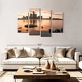 thumbnail image 2 of Elephant Stock Detroit Skyline Horizon Wall Art - Horizontal Multi Panel Canvas - Living Room Wall Decor - Places Multi Panel - Beige And Gray Decor - 75" x 48", 2 of 4