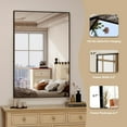 thumbnail image 3 of Lumora 32"x 24.3" Rectangular Bathroom Mirror with Aluminium Alloy Frame Wall mirror, Black, 3 of 4