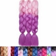 thumbnail image 3 of SEGO 3PCS/Lot Ombre Jumbo Braiding Hair Extensions Colored Hair Weave Synthetic Crochet Twist Box Braid Hair Black/Pink/Blue/Purple Fake Hair Extension for Women, 3 of 8
