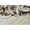 thumbnail image 6 of Planet Rugs Round Floral Plush Rug 2ft Brown - Soft, Durable Home Decor, 6 of 9