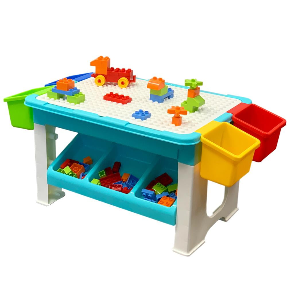 CycloneSound Blocks Play Table for Children Kids Educational 69 Piece