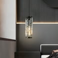thumbnail image 2 of LMQNINE K9 Crystal Pendant Light,Adjustable Ceiling Light for Kitchen Island,Bedroom,Dining Room,E26 Base Black,1-Pack, 2 of 8