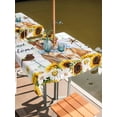 thumbnail image 2 of Outdoor Tablecloth with Umbrella Hole for Patio/Picnic/Party/Camping, Sunflowers Dog Waterproof Table Cloth Square Cover Washable, Spring Watercolor Floral Stars Colorful Plaid (54"x 54"), 2 of 8