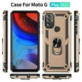 thumbnail image 2 of YEYKX for Motorola Moto G Play 2023 6.5-inch Phone Case, Impact Resistant Metal Ring Magnetic Support Kickstand Drop Protector Cover for Motorola Moto G Play 2023 6.5-inch,Gold,For Moto G Play 2023, 2 of 7