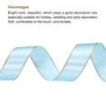 thumbnail image 3 of Unique Bargains 1 Inch 25 Yard Wide Satin Ribbon with Gold Edges Grosgrain Fabric Ribbon for Gift Wrapping, Light Blue, 3 of 7