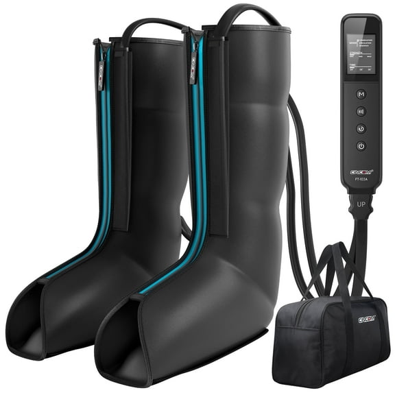 CINCOM Leg and Foot Massager for Circulation, Air Compression Calf Knee Massager, Handheld Controller with Multiple Massage, Leg Wraps Massage Boots for Pain Relief