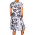 thumbnail image 3 of Funfash Plus Size Clothing for Women Slimming Heather Gray White Cocktail Dress, 3 of 4