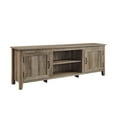thumbnail image 3 of Walker Edison Farmhouse Grooved Door TV Stand for TVs up to 80", Grey Wash, 3 of 13