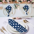 thumbnail image 2 of 4th of July Cloth Napkins, Independence Day Patriotic White Star Blue Washable and Reusable Dinner Napkins Set of 4, Table Napkin for Kitchen Party Birthday Wedding Hotel Housewarming 20"x20", 2 of 8