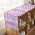 thumbnail image 6 of Table Runners 70 Inches Long Dress Scarves, Purple Pink Boho Farmhouse Coffee/Dining/Kitchen Table Decor, Holiday Table Runner, Vintage Ethnic Tribe Abstract Art 13x70 Inch, 6 of 9