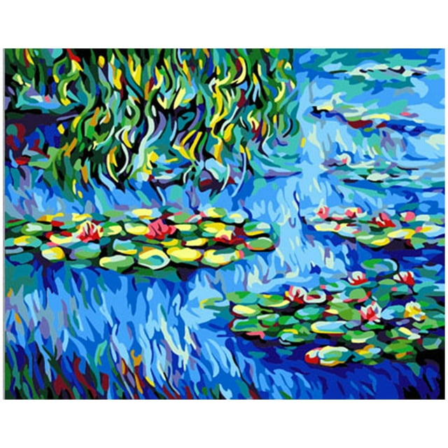 Yeacher 16 x 20 Inch DIY Oil Painting on Canvas Paint by Number Kit Beautiful Flower Pattern for Adults Kids Beginner Craft Home Wall Decor Gift Frameless,Type 4