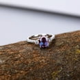 thumbnail image 3 of Alexandrite and moissanite gemstone engagement ring 925 sterling silver ring, 3 of 5