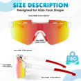 thumbnail image 2 of Gafas de Sol Deportivas Polarizadas para Niños OZOKSKS para Béisbol, Edades 6-15, 2 of 7