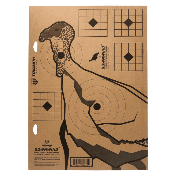 Triumph Systems Downwind Turkey Standing Cardboard Target, 24 x 17 Inches, 1 Piece
